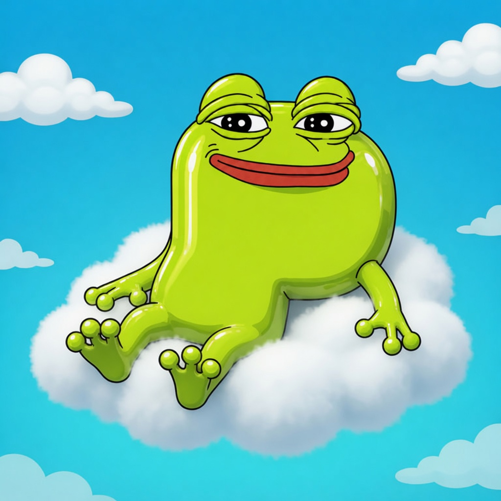 Ponpe relaxing on a cloud